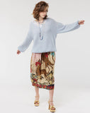 Vanessa Printed Oriental Midi Skirt